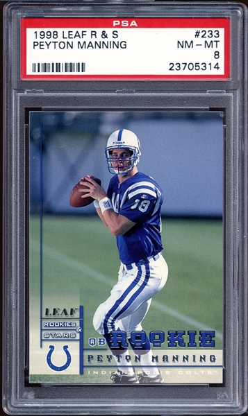 1998 Leaf Rookies & Stars #233 Peyton Manning PSA 8 NM/MT
