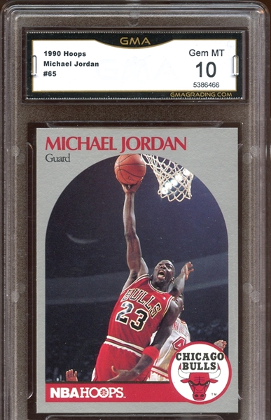 1990 Hoops #65 Michael Jordan GMA 10