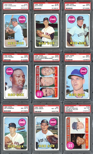 1969 Topps Red Sox Group of (23) All PSA Graded 