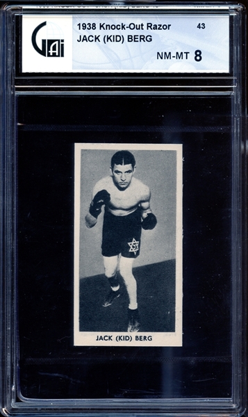 1938 Knock-Out Razor #43 Jack (Kid) Berg GAI 8 NM/MT