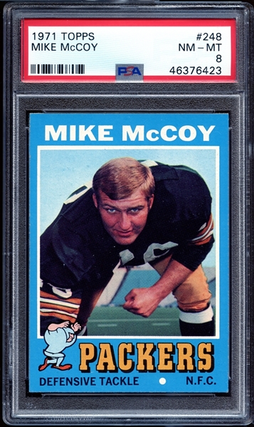1971 Topps #248 Mike McCoy PSA 8 NM/MT