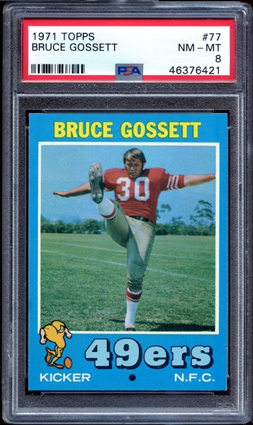 1971 Topps #77 Bruce Gossett PSA 8 NM/MT