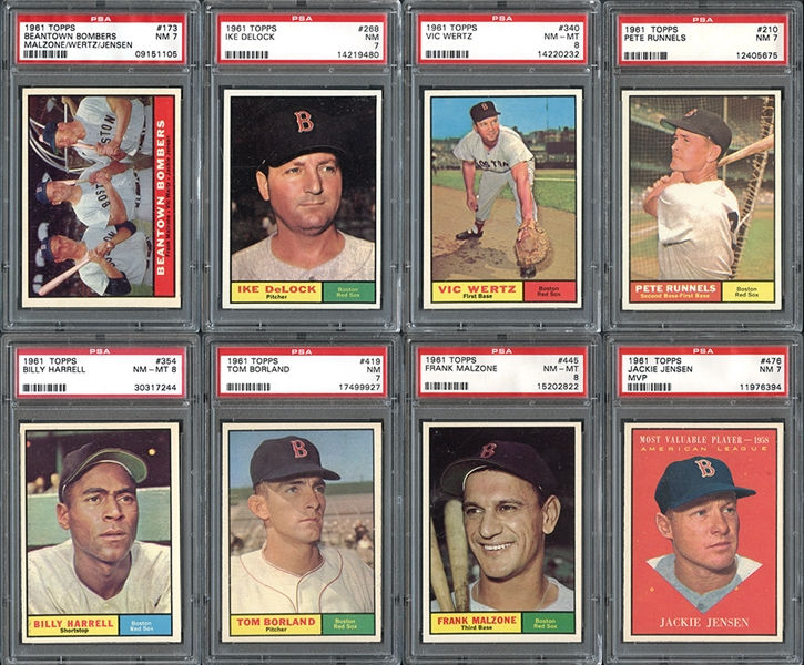 1961 Topps Red Sox Group of (16) All PSA Graded