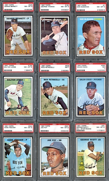 1967 Topps Red Sox Group of (21) All PSA Graded