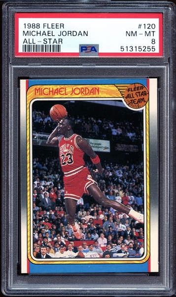 1988 Fleer #120 Michael Jordan All Star PSA 8 NM/MT