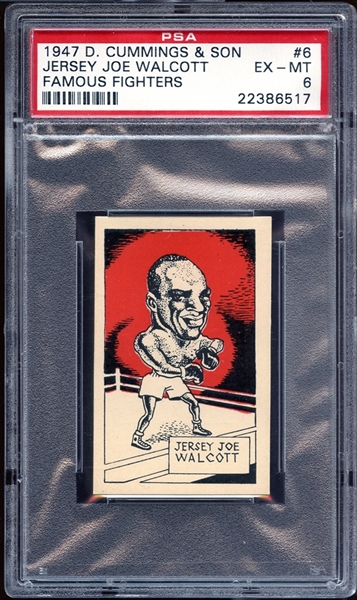 1947 D. Cummings & Son Famous Fighters #6 Jersey Joe Walcott PSA 6 EX/MT