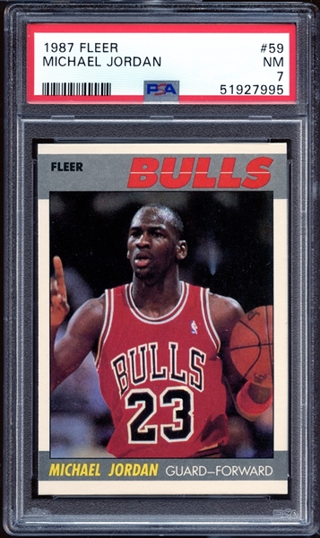 1987 Fleer #59 Michael Jordan PSA 7 NM