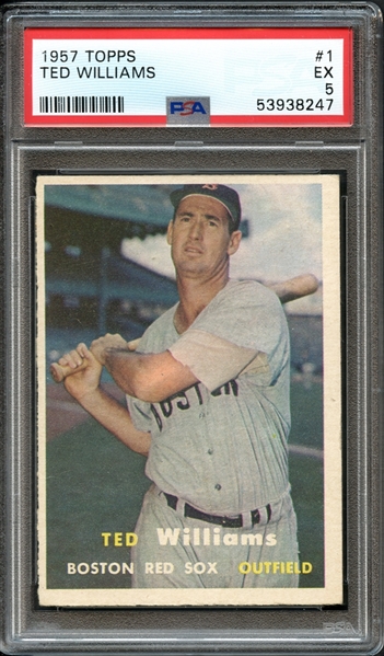 1957 Topps #1 Ted Williams PSA 5 EX