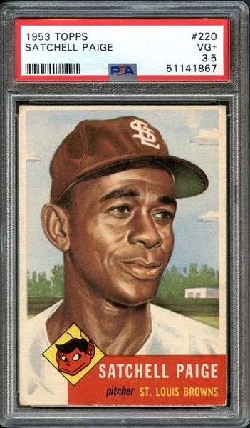 1953 Topps #220 Satchell Paige PSA 3.5 VG+