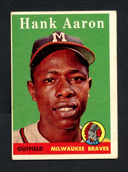 1958 Topps #30 Hank Aaron White Letters