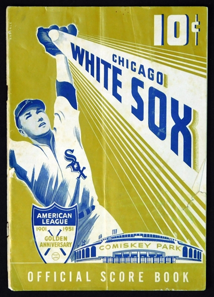 1951 Chicago White Sox/New York Yankees Score Book from Mantles First Home Run