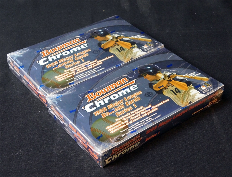 1999 Bowman Chrome Baseball Series 1 Unopened Hobby Box Group of (2)
