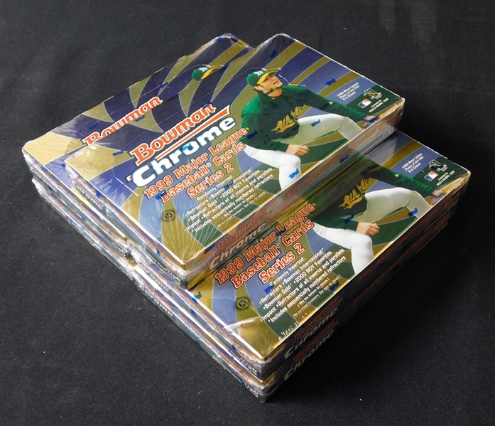 1999 Bowman Chrome Baseball Series 2 Unopened Hobby Box Group of (5)