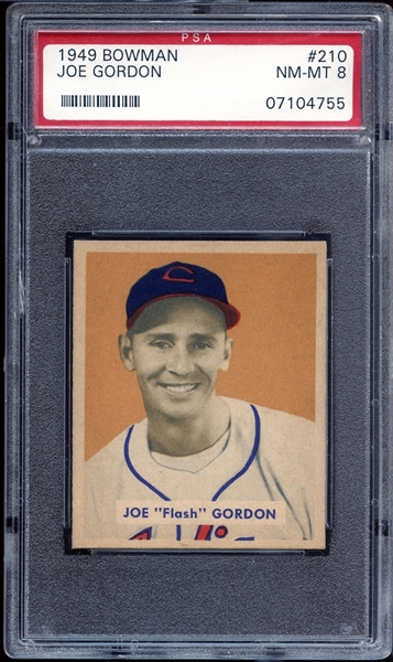 1949 Bowman #210 Joe Gordon PSA 8 NM/MT