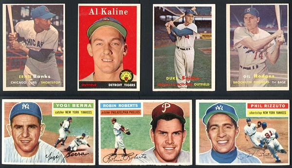1953-59 Shoebox Collection of 230+ With Hall of Famers 