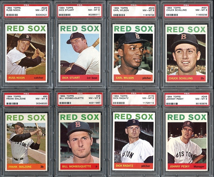 1964 Topps Red Sox Group of (22) All PSA Graded
