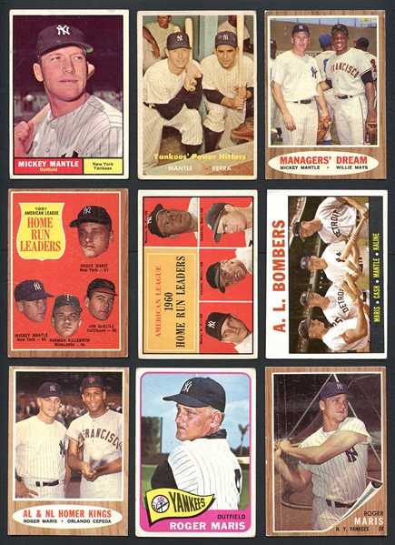 1950s-70s Topps HOF and Star Shoebox Collection of over 40 cards