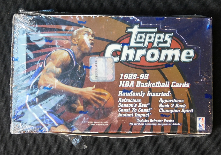 1998-99 Topps Chrome Basketball Unopened Hobby Box
