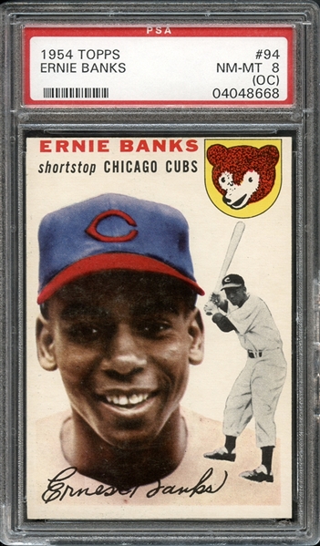 1954 Topps #94 Ernie Banks PSA 8 NM-MT (OC) 
