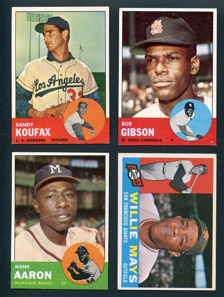 1960s Topps Hall of Fame Group of (4)