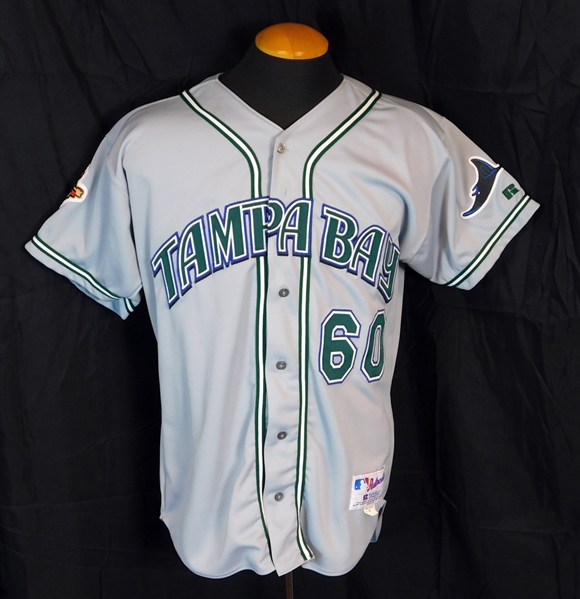 2001 Victor Zambrano Tampa Bay Devil Rays Game-Used Jersey