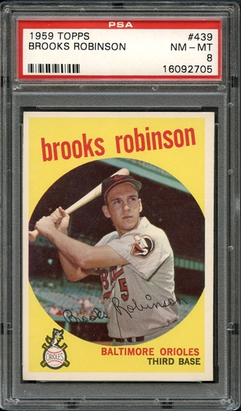 1959 Topps #439 Brooks Robinson PSA 8 NM-MT 