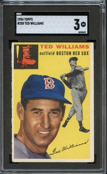 1954 Topps #250 Ted Williams SGC 3 VG