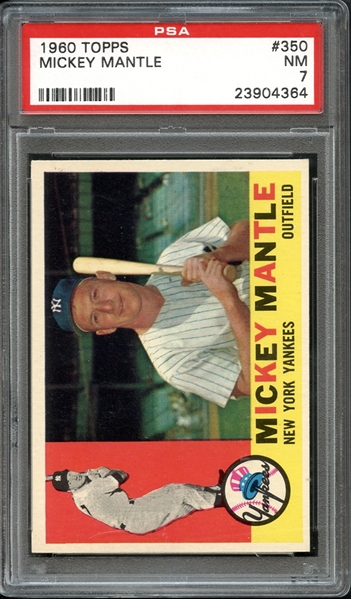 1960 Topps #350 Mickey Mantle PSA 7 NM