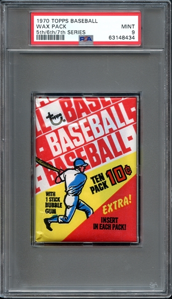 1970 Topps Baseball Wax Pack 5th/6th/7th Series PSA 9 MINT