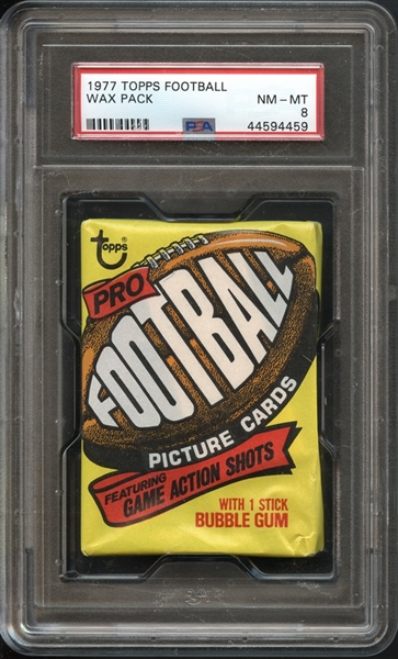 1977 Topps Football Unopened Wax Pack PSA 8 NM-MT