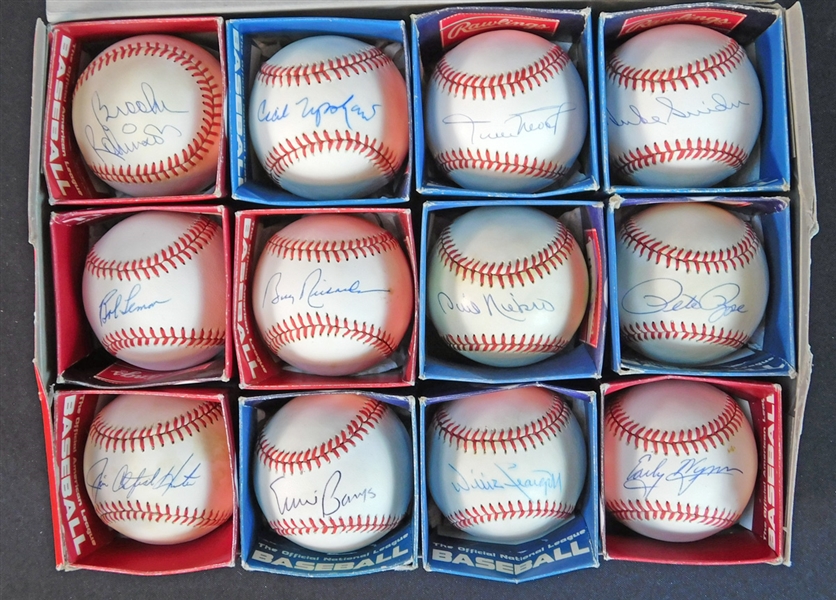 Star and HOF Single-Signed Ball Group of (12) JSA