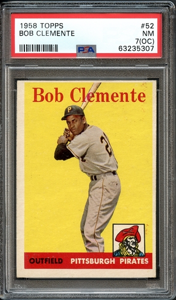 1958 Topps #52 Bob Clemente PSA 7 NM (OC)