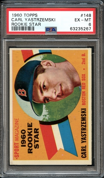 1960 Topps #148 Carl Yastrzemski Rookie Star PSA 6 EX-MT