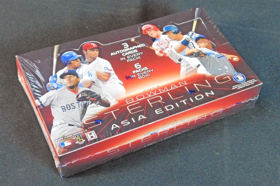 2013 Bowman Sterling Baseball Unopened Hobby Box-Asia Edition