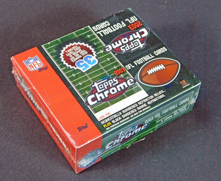 2003 Topps Chrome Football Unopened Retail Box