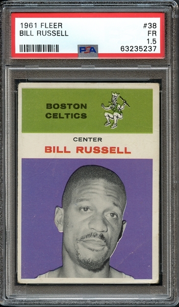 1961 Fleer #38 Bill Russell PSA 1.5 FR