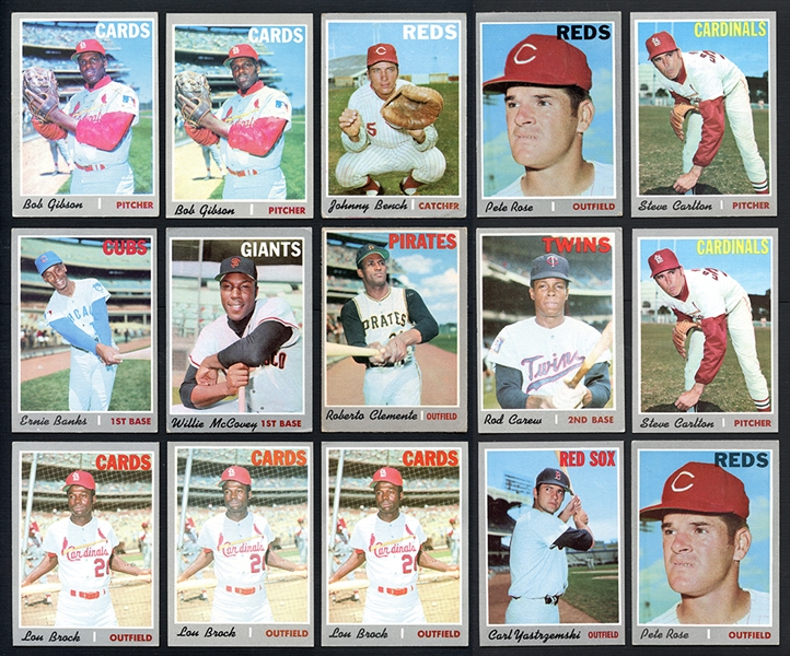 1970 Topps Shoebox Collection Of 75 Cards Loaded With HOFers And Stars