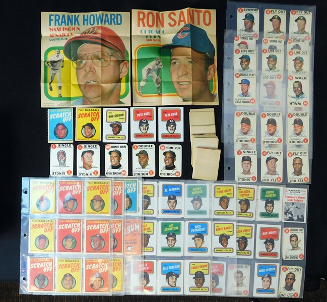 1968-74 Topps Insert Group of 108 Including 1968 Topps Game, 1970 Topps Posters, 1970 Topps Story Booklets, 1971 Topps Scratch Offs
