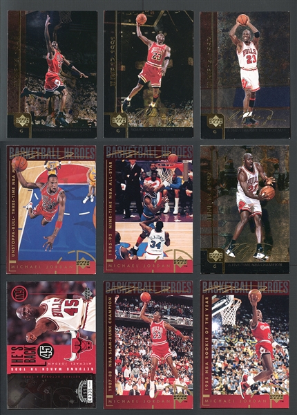 1994-99 Michael Jordan Upper Deck Oversized Card Lot Of 9