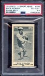 1916 M101-4 Sporting News #186 Buck Weaver Blank Back PSA 4.5 VG/EX+