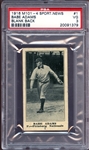 1916 M101-4 Sporting News #1 Babe Adams Blank Back PSA 3 VG