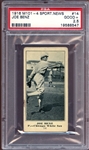 1916 M101-4 Sporting News #14 Joe Benz PSA 2.5 GOOD+