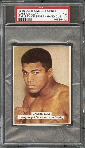 1966 D.C. Thomson Hornet Gallery of Sport Cassius Clay Hand Cut PSA 3 VG