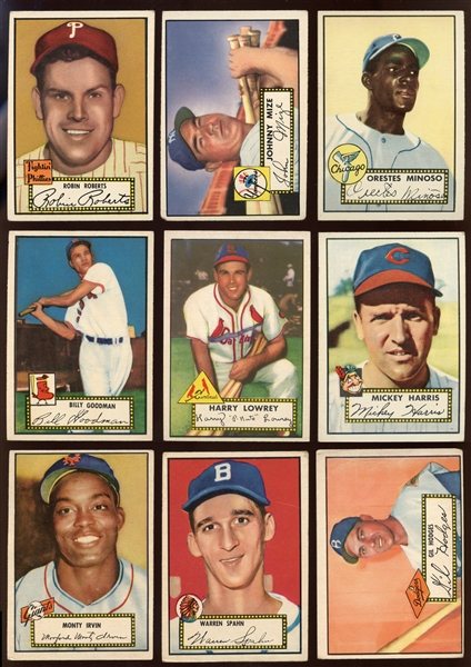 1952 Topps Group of (32) with HOFers and Low Numbers