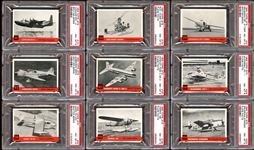 1954-56 Topps Jets and World on Wheels Partial Sets with PSA Graded (344 Cards Total)
