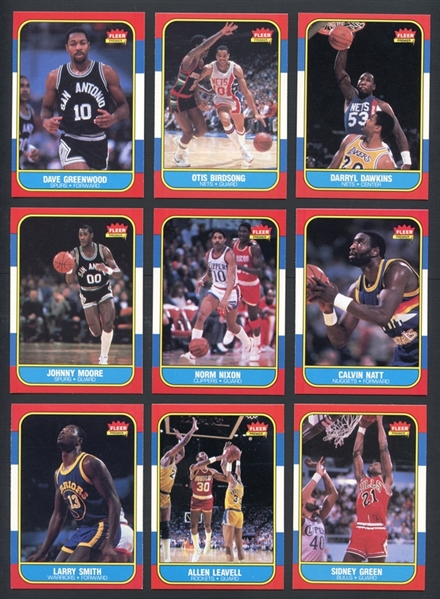 1986-1989 Fleer Basketball Lot of 69 Loaded with Stars and HOFers