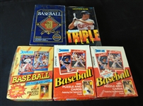 1990-1992 Donruss Baseball Unopened Box Group of (5)