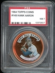 1964 Topps Coins #149 Hank Aaron PSA 7 NM