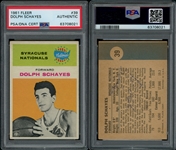 1961 Fleer #39 Dolph Schayes Autograph PSA/DNA Authentic