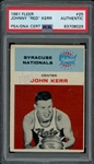 1961 Fleer #25 John "Red" Kerr Autograph PSA/DNA Authentic